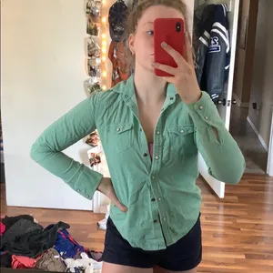 Super cute mint green flannel thumbnail 1