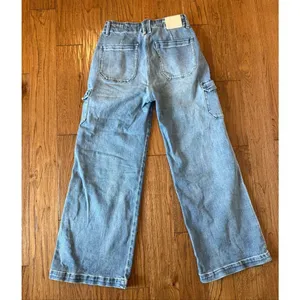 Paige Carly Cargo jeans wide leg high rise size 27 thumbnail 8