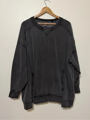 Free People Movement Intercept Tunic Sweater Size Medium Gray Wash thumbnail 2