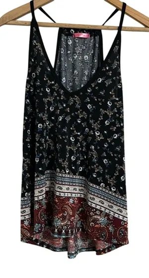 Floral Paisley‎ Tank Top Sleeveless Cami Racerback Bohemian Casual thumbnail 1