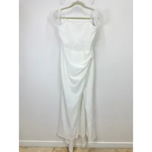 NEW Lulus Profound Glamour Ivory Pearl Off-the-Shoulder Tulip Maxi Dress Large thumbnail 5