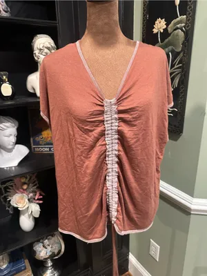 BKE Reddish Drawstring Ruched Top – XS (Fits XS–Large) thumbnail 5