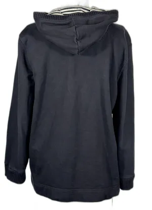 Lauren Ralph Lauren Womens XL Black Cotton Hooded Jacket Full Zip Snap Y2K thumbnail 2