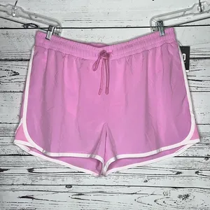Ideology Performance NWT 2X Purple White Stripe Pull-On Athletic Shorts w Lining thumbnail 1