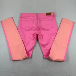 Kate Spade Saturday Pink Peach Colorblock Skinny Jeans Womens 26 Made in USA‎ thumbnail 2