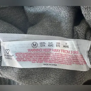 Primark Women's grey half zip mock neck sweater long sleeve pullover Size M 8-10 thumbnail 6