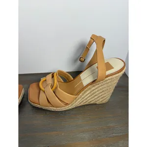Dolce Vita Maze Espadrille Wedge Sandals Tan‎ Luggage Leather Size 9 Boho thumbnail 4