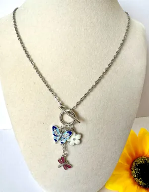 Butterfly Inspired Necklace (88) 🦋 Silver thumbnail 2