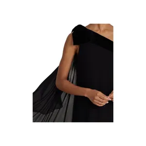 Lauren Ralph Lauren Womens Georgette One-Shoulder Dress 253808477001 Black 2 thumbnail 8