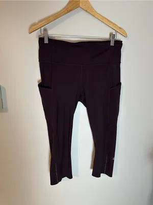 LULULEMON Nulux™ Plum Shadow Fast Free HR Crop II 19” Leggings 10 thumbnail 3