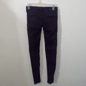 5/$30 🎈 American eagle outfitters women’s burgundy jeggings size 00 thumbnail 3