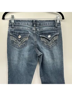 Blue Spice Rhinestone Embellished Bootcut Jeans Size 1 / 27 thumbnail 3