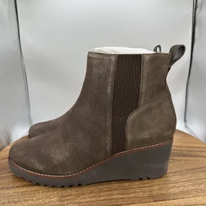 Sanctuary Engage Wedge Ankle Boots Java Dark‎ Brown Suede Casual Women's 11M thumbnail 3
