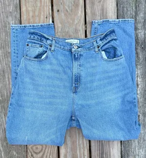 Abercrombie & Fitch The 90s Straight Ultra High Rise Jeans Size 33 16R thumbnail 1
