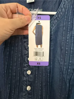 Coldwater Creek Sleeveless Navy Denim A-Line Dress thumbnail 5