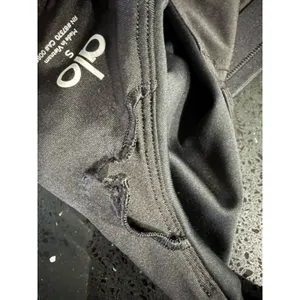Alo Yoga‎ Womens Black Racerback Sports Bra Size S Solid Scoop Neck Logo Worn thumbnail 5