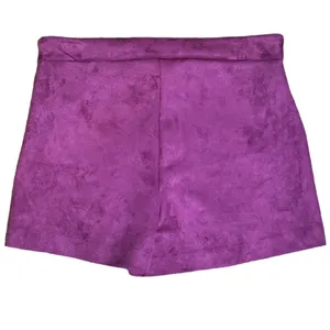 NWT Zara Velvet High-Waisted Purple Shorts Sz M‎ thumbnail 3