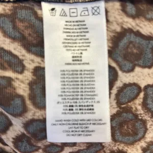 Michael Kors stretchy leopard pullover top w gold logo clasp NWOT thumbnail 9