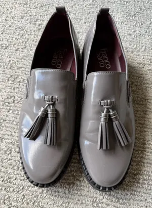 Franco Sarto Women's Metallic Dark Gray Loafer Flats Size‎ 7.5 thumbnail 1
