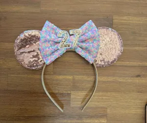 Minnie Mouse Disney Ears Headband Sequin 27 thumbnail 1