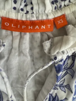 Oliphant 100% Cotton Balloon Sleeve Short Dress | Santorini Blue | Size XS💙 thumbnail 11