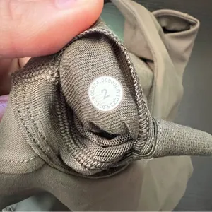 Lululemon Athletica Invigorate Training Tank Top with Bra‎ Olive Green 2 thumbnail 8