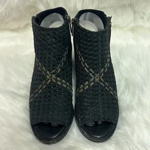 Sam Edelman Cooper Woven Side Zip Block Heel Sandals‎ Women's Size 7 Bin 21 thumbnail 4
