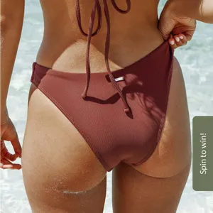 Berlook Coffee Twist Backless Bikini Top and BOTTOM 12 Brown thumbnail 8