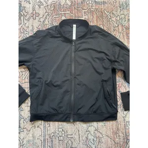Lululemon Final Lap Jacket Black Perforated Mesh Lightweight Athletic Coat thumbnail 12