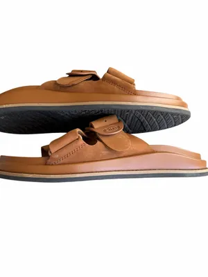 Chaco - Townes Slide Cashew Brown Nubuck Leather Sandals Sz 7 thumbnail 6