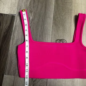 ZARA Tops Square Neck Crop Top Pink thumbnail 6