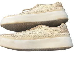 Outwoods Shauna-2 Fashion Sneakers Shoes Women SZ 8 Beige Crochet Sides Artsy thumbnail 9