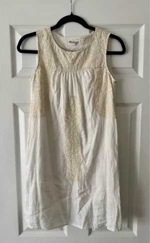 Madewell Embroidered Linen Mini Dress thumbnail 1