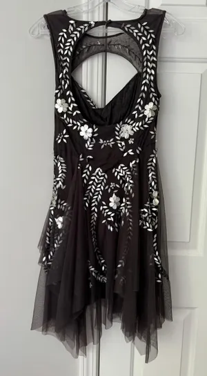 Free People Embellished Tulle Mini Dress, Size S thumbnail 7
