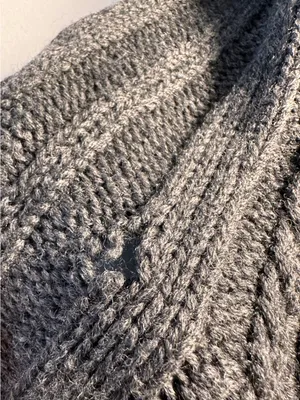 Ann Taylor Womens S 100% Wool Cable Knit Cardigan Sweater Gray Vintage 80/90’s thumbnail 9