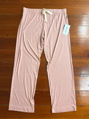 NWT Boody Goodnight Sleep Lounge Pants Dusty Pink Lightweight Bamboo Sz XL 💛🍄 thumbnail 3