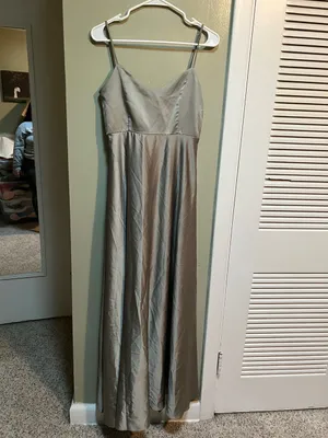 Show Me Your Mumu Women's Size Small Faith Maxi Dress Moss Green‎ Luxe Satin thumbnail 5