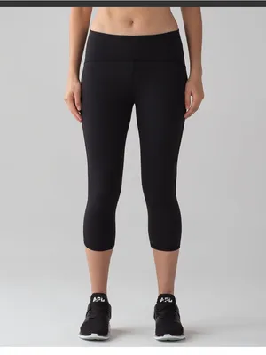 lululemon athletica black train times crop leggings size 10 thumbnail 8
