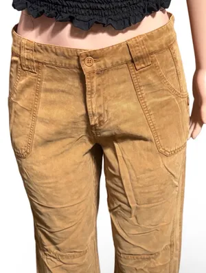Pulp women's mid-rise butter scotch side panel Tencel bootcut pants 8/M thumbnail 5