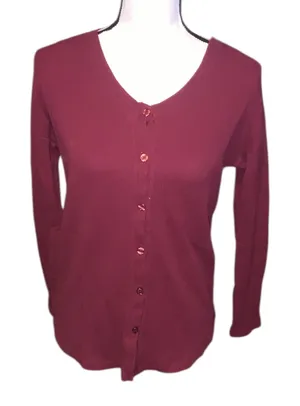 Wrangler Button-Up Top Waffle Knit Long Sleeve Western thumbnail 1
