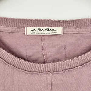 Free People Shirt Womens L Casual Oversized Sleeveless Distressed Tee Pink Large thumbnail 3