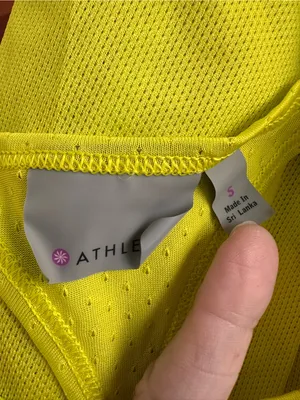 Athleta Surge Mesh Racerback Tank Neon Chartreuse 347776 Athletic Workout Gym thumbnail 5