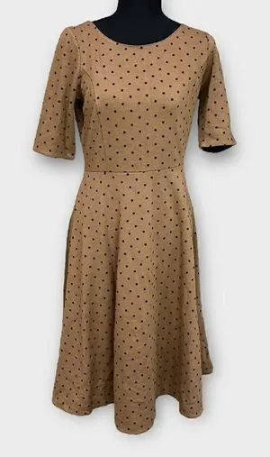 Land's End Women's Fit and Flare Polka Dot Dress XS 2-4 thumbnail 1