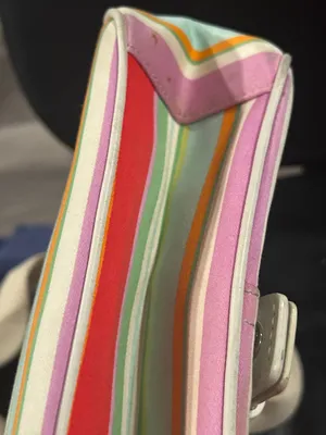 Vintage Coach Hampton Multicolor Striped Crossbody with Cream Trim thumbnail 9