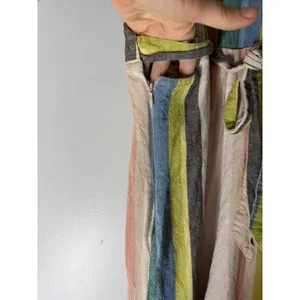 Free People My Kind of Woman Garden Multicolor Striped Jumpsuit Women's Size 2 thumbnail 6