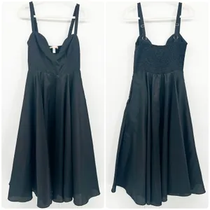 Hutch Anthropologie Womens Sweetheart U-Neck‎ Smocked Bodice Midi Dress Size 8 thumbnail 3