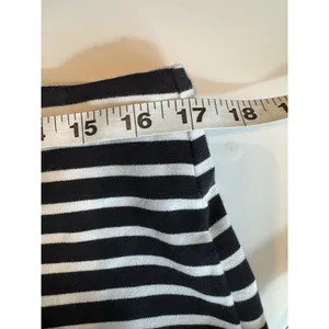Old Navy Ponte Pencil Skirt Black Stripe Mini Cotton Stretch Coastal Nautical L thumbnail 6