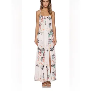 Somedays Lovin Golden Fields Pink Floral Maxi Dress Size M thumbnail 2