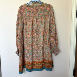 Natural Life Dara Mini Dress XL Floral Boho Hippie Resort Oversized Relaxed thumbnail 3