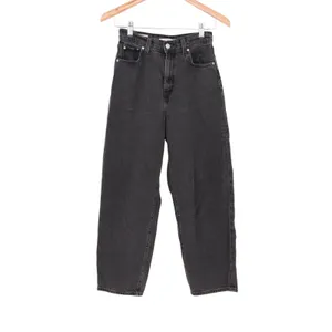 Levi's Balloon Leg Jeans Womens 25 Black Dark Wash Denim Relaxed Fit Tapered Leg thumbnail 2